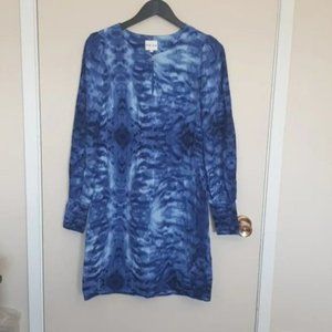 Reiss blue tie dye long  sleeve